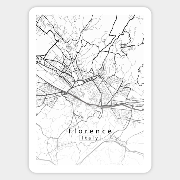 Florence Italy City Map Sticker by Robin-Niemczyk